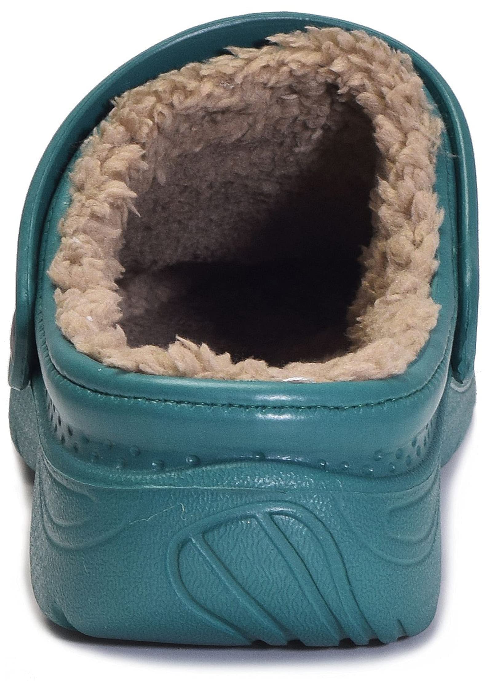 Hsyooes Zuecos para Mujer de Invierno para jardín, Zapatillas Forradas para Hombre, Impermeables, de Felpa, Ligeros, Zuecos cálidos de EVA