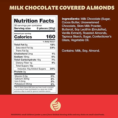 Miniatura 2 de iLike Almendras cubiertas de chocolate con leche real bolsa de 2 libras