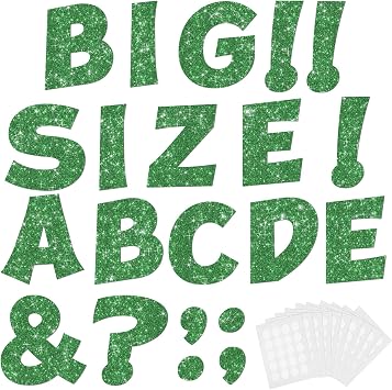 154 Pcs Large 7" Glitter Bulletin Board Letters for Classroom