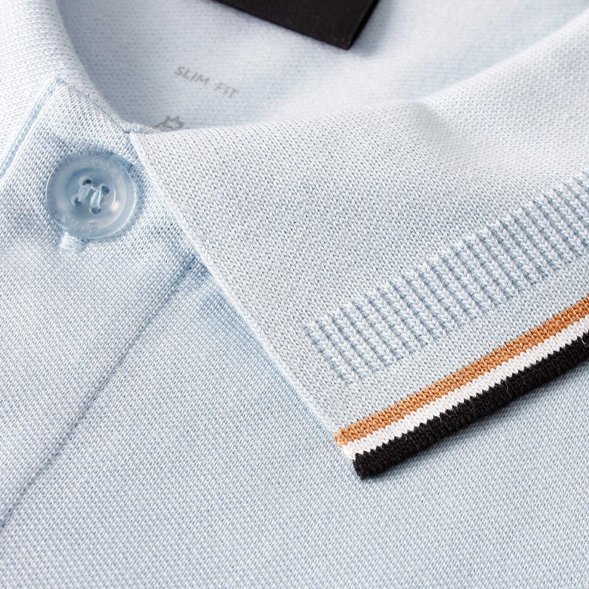 HUGO BOSS Polo da golf da uomo 2026 Birdie Paule traspirante, Blu aperto, XL