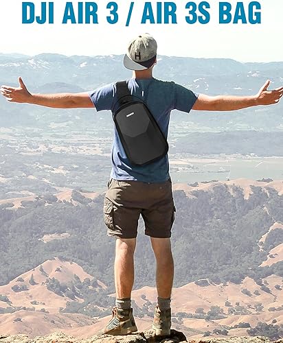 Miniatura 7 de Funda Air 3S, bolsa portátil para drone compatible con DJI Air 3, mochila de viaje para DJI RC 2/N3/N2, resistente e impermeable RC 2, funda de