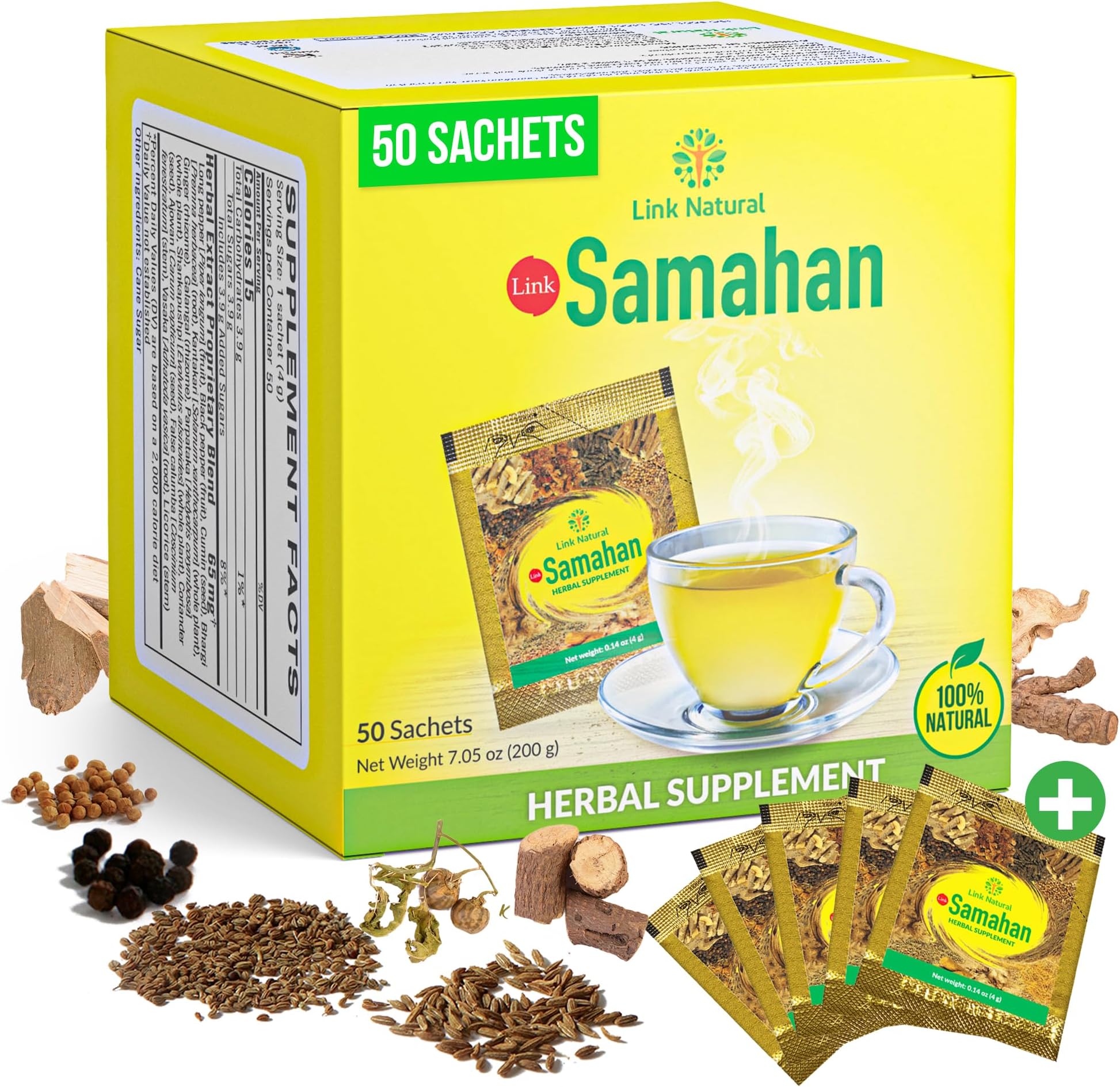 50ct Samahan Ayurvedic Herbal Tea Packets