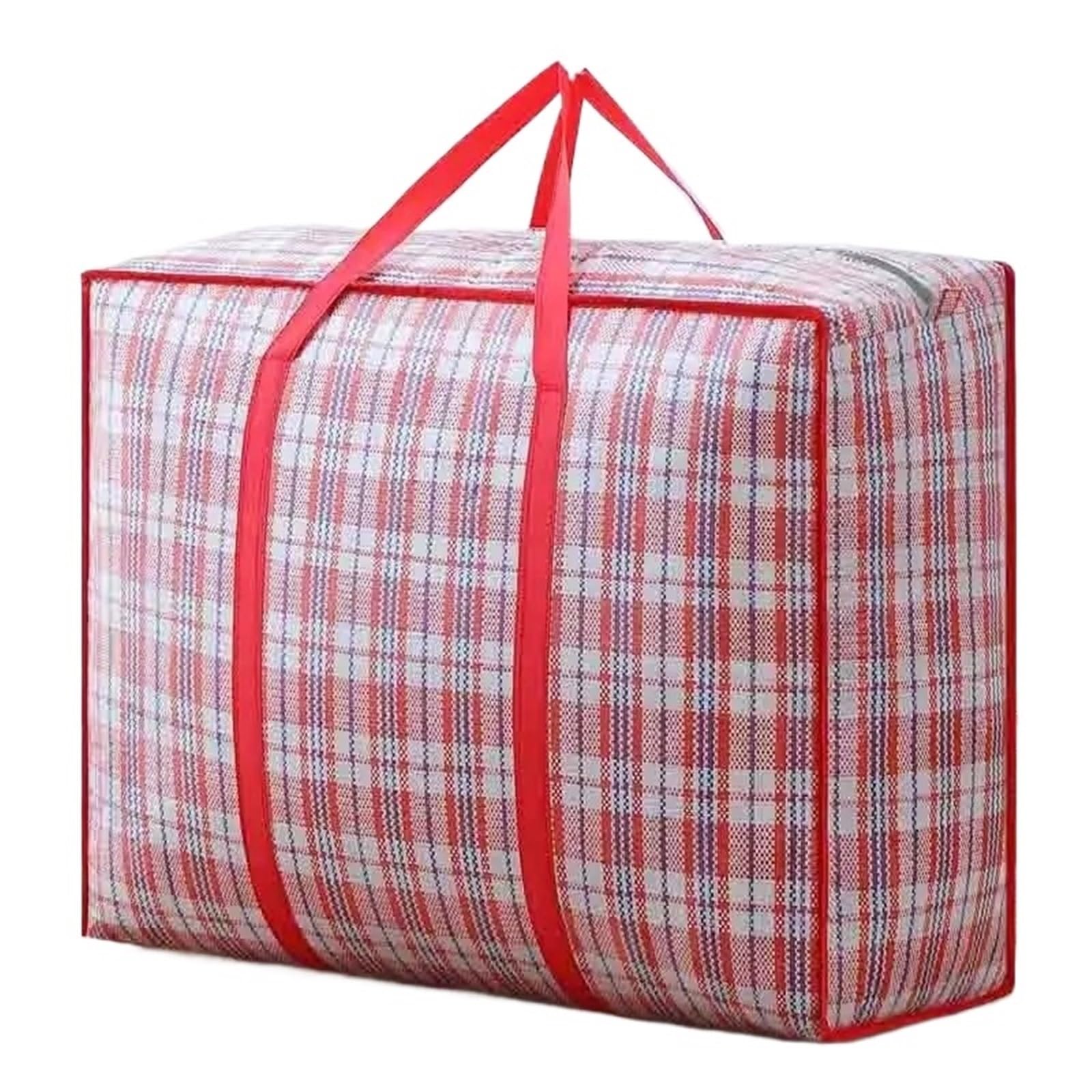 DSFIHJO Storage Bags Extra Large Storage Bags Space Saver Waterproof Dustproof Clothes Quilt Bag Closet Wardrobe Travel Underbed Organizer(Red,M(60x42x23))