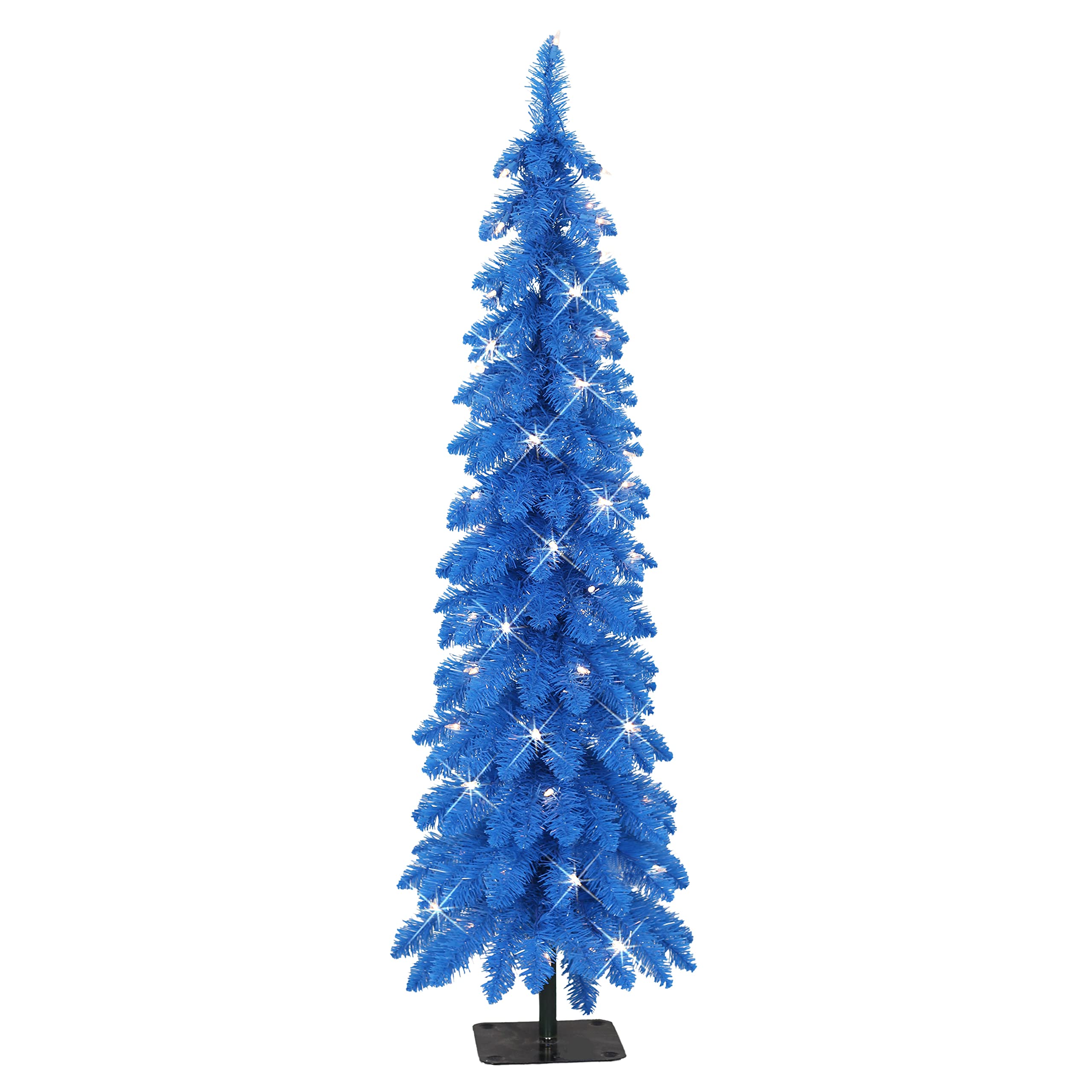 Amazon.com: Puleo International 4 ft Pre-Lit Blue Artificial