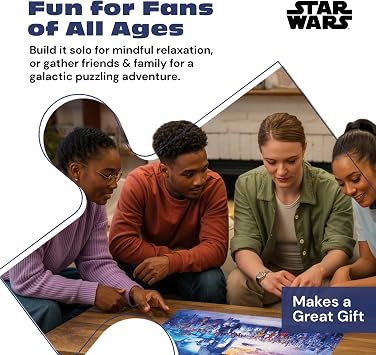Buffalo Games - Star WarsTM You were the Chosen One - 2000 Piece Puzzle | For Adults, Intermediate to Expert, Made in USA, Recycled Board, Finished Size 38.50 x 26.50 in, Includes Poster, Giftable