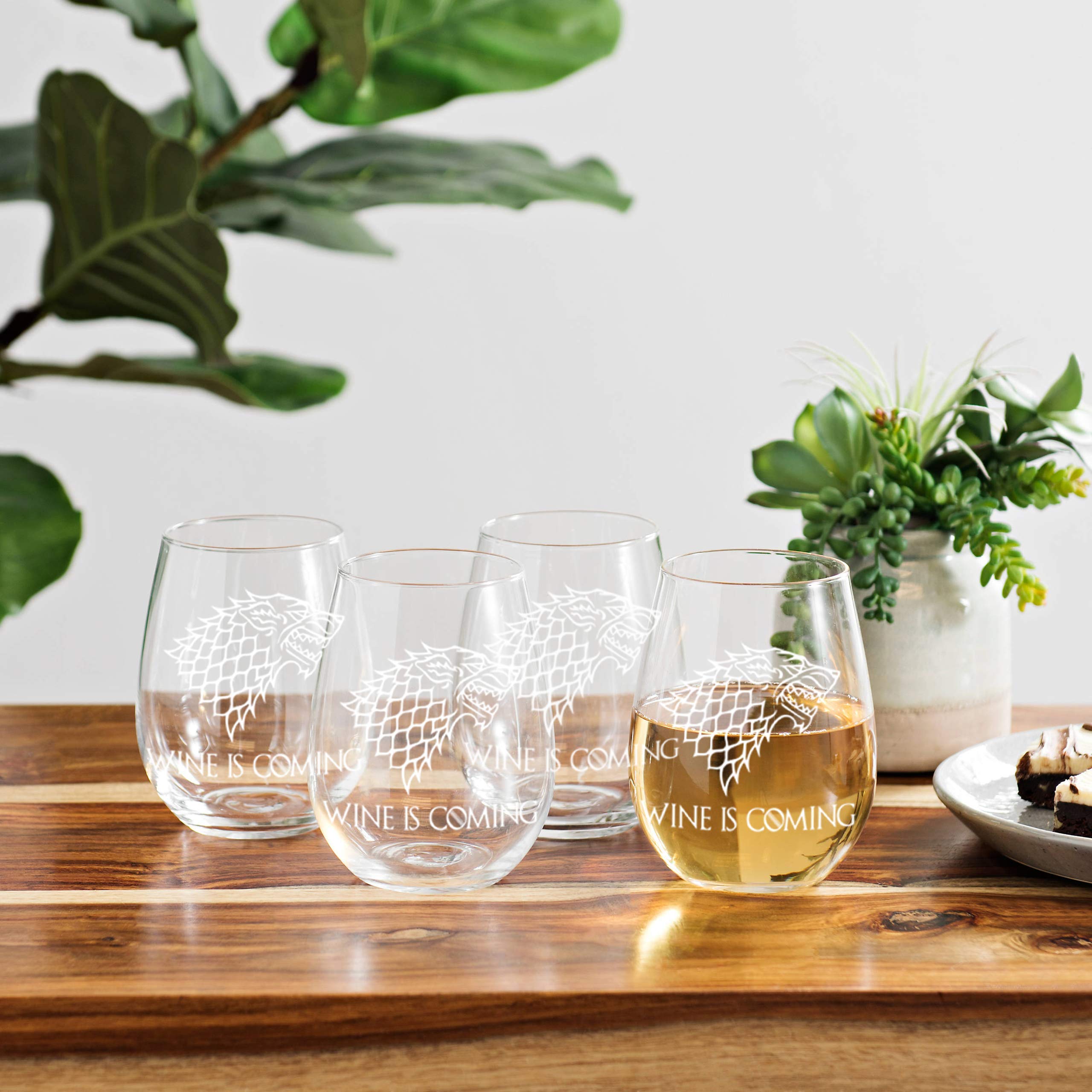 Amazon.com: NakedWoodWorks Stemless Wine Glass For the Game of thrones Fan  Wine is Coming - Game of Thrones Merchandise Great Gift for him : Home &  Kitchen
