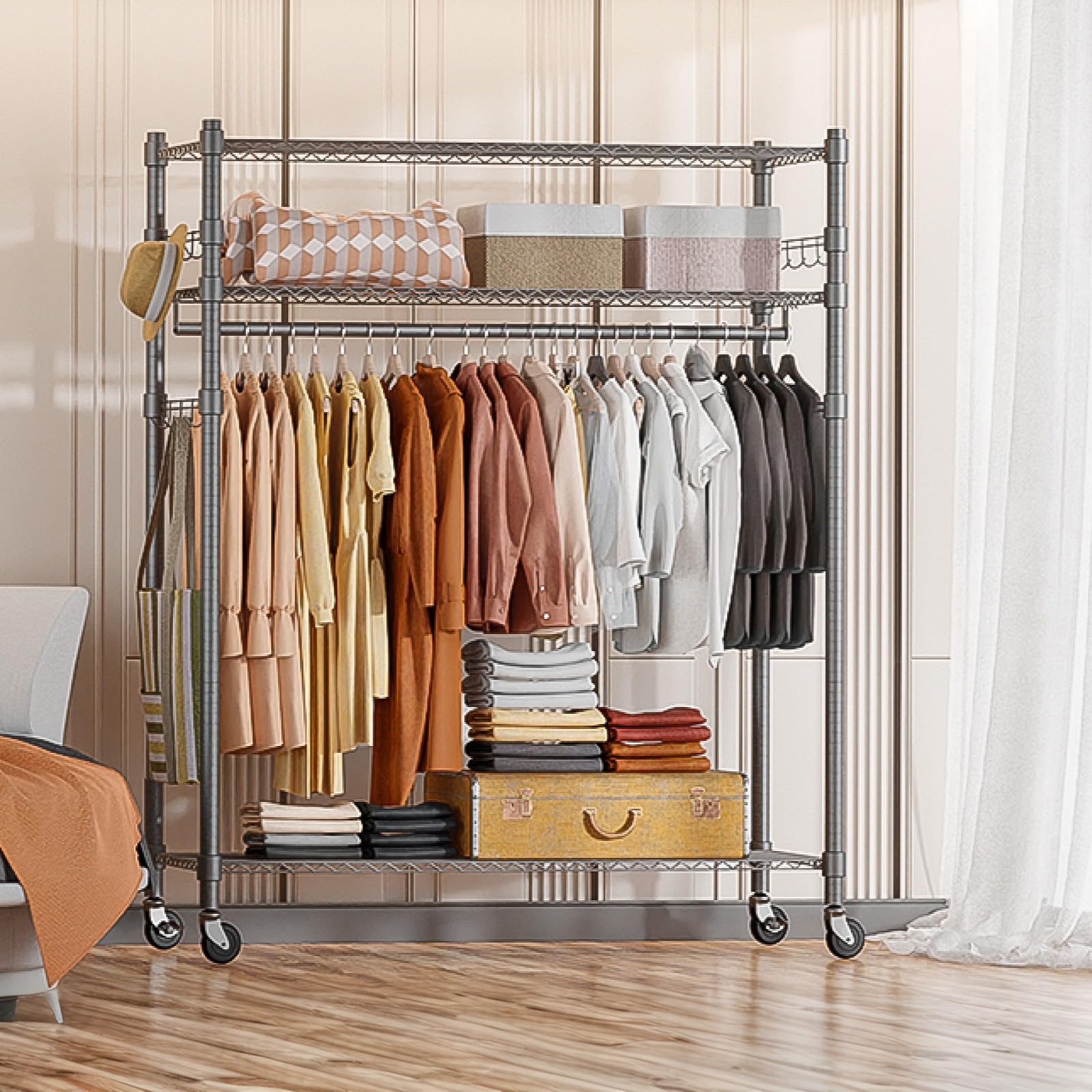 Amazon.com: Homdox 3-Tier Garment Rack, Heavy Duty Clothing Wire