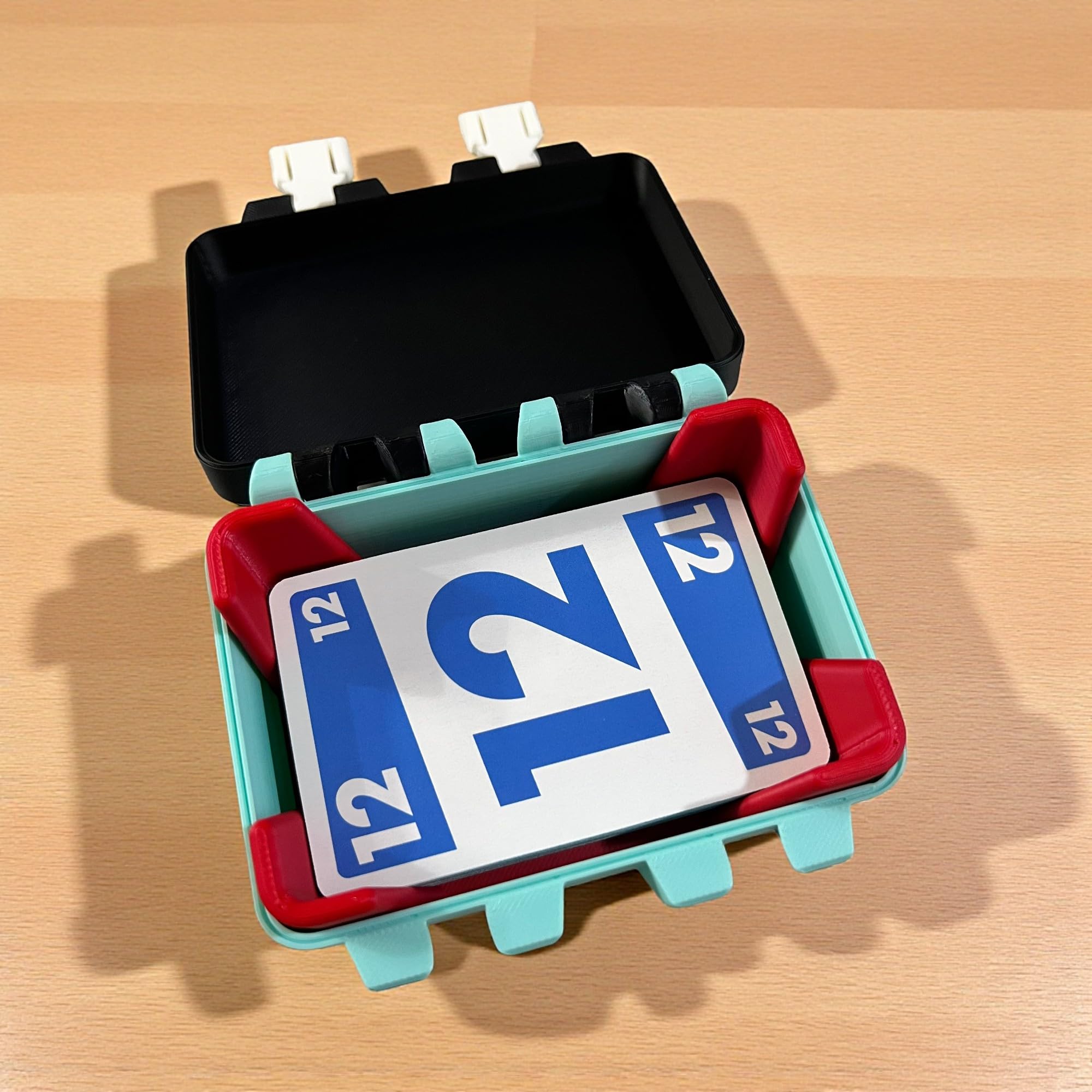 Sentosa Phase10 Card Game Storage Box with Detachable Tray, Snap-On Locks, Plastic (Phase Storage Box Only) 3