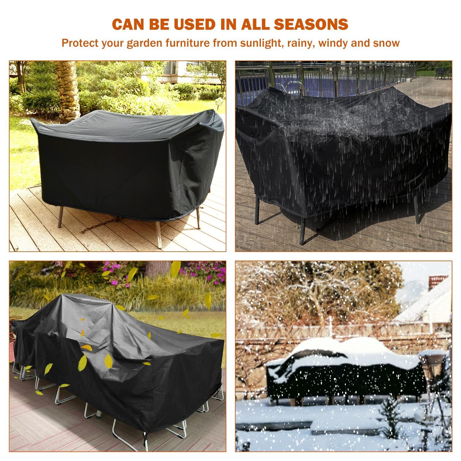 KDXAOBEI Tuinmeubelhoezen 400x300x85cm Waterdichte Patio Tafel Stoel Hoes Bankje Voor Buiten Rotan Bank en Stoelen Hoezen Rechthoekige Wintertuin Opbergdozen Hoezen KDXAOBEI Tuinmeubelhoezen 400x300x85cm Waterdichte Patio Tafel Stoel Hoes Bankje Voor Buiten Rotan Bank en Stoelen Hoezen Rechthoekige Wintertuin Opbergdozen Hoezen