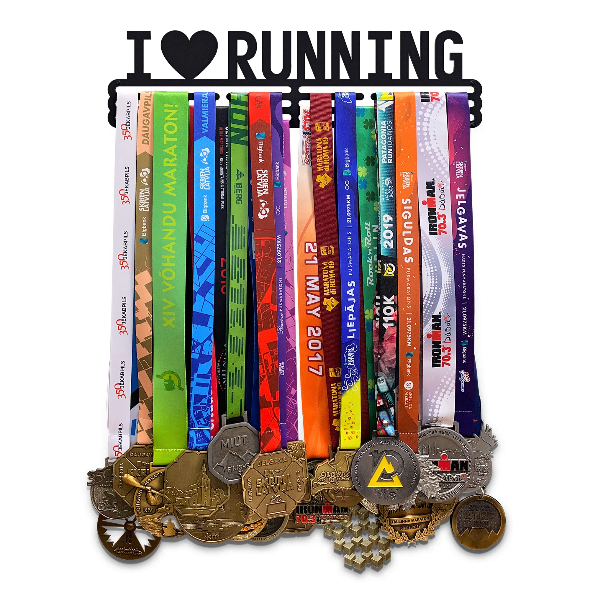 I Love Running Sport Porta Medaglie | Medal Hanger Display | Steel Medal Holder