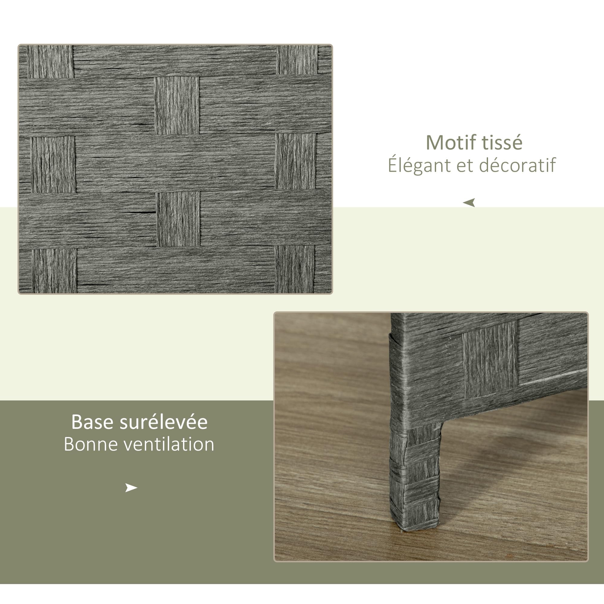 HOMCOM Paravent Intérieur 4 Panneaux 159,5L x 169,5H x 1,6P cm Gris | Séparateur de Pièce, Cloison en Bois