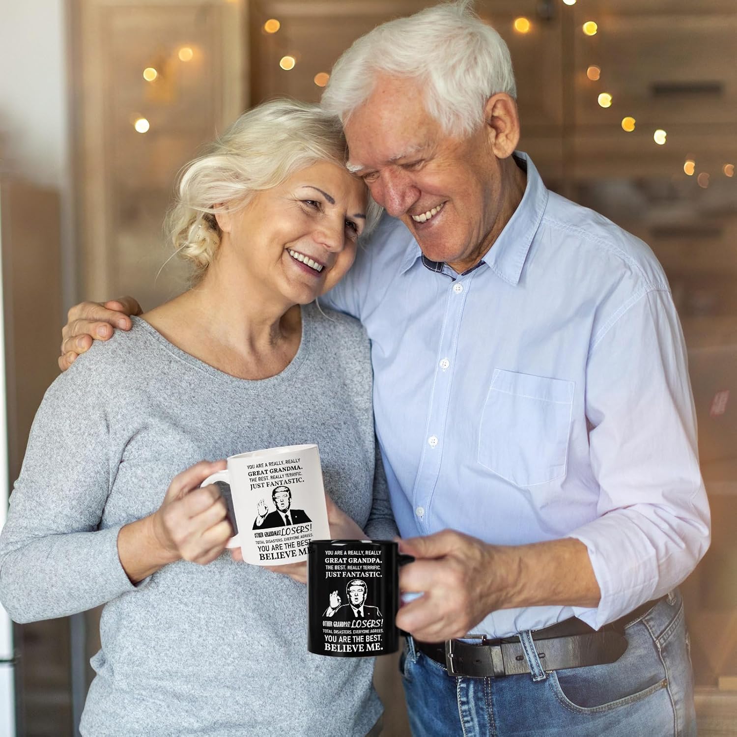 Breezy Valley Grandparents Gifts from Grandkids Grandchildren - Funny Grandma and Grandpa Gifts for Grandparents from Granddaughter Grandson, Great Grandma and Grandpa Birthday Gift Coffee Mugs Set - Image 6