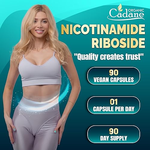 Miniatura 5 de Organic Cadane Suplemento de ribósido de nicotinamida  Apoyo para la salud celular  Vegano, sin OMG  90 cápsulas  Soporte durante 3 meses