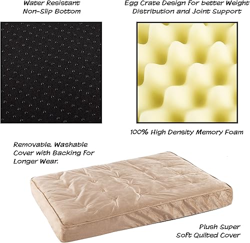 Miniatura 3 de PETMAKER Cama para perros con funda extraíble  Cama para mascotas de 37 x 24 pulgadas  Cama ortopédica de espuma viscoelástica estilo jaula de
