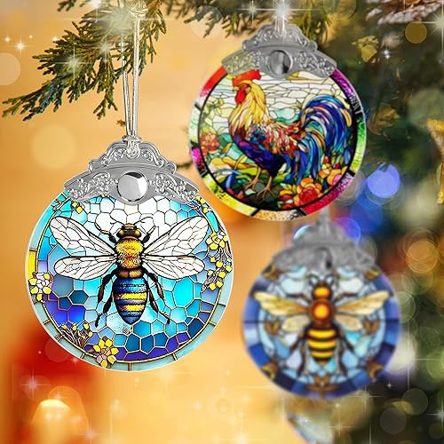 Miniatura 6 de Decoraciones navideñas de abejas  Adorno colgante de abeja de Jocidea  Árbol de Navidad de abeja  Decoración de Navidad de abeja  Regalo de Navidad