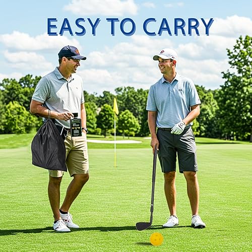 Miniatura 7 de Juego de golf de patio con palos de 9 hoyos, juego de golf portátil para playa, patio trasero, césped con 2 juegos de golf para interiores y