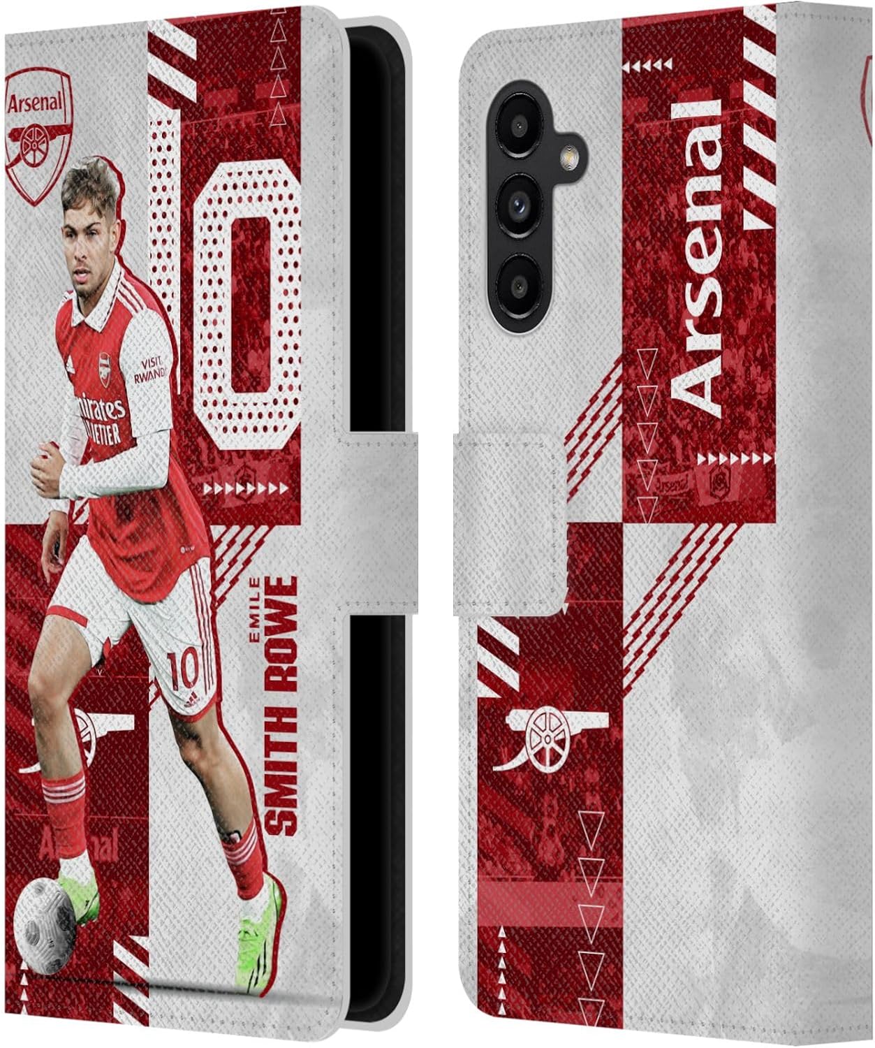Head Case Designs Officially Licensed Arsenal FC Smith Rowe 2022/23 First Team Leather Wallet Case Compatible with Samsung Galaxy A13 5G (2021)