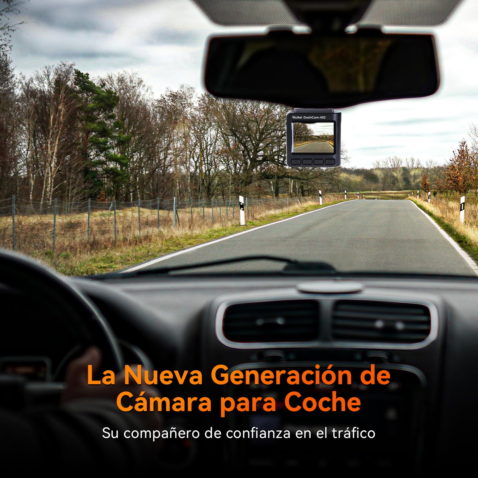 Dashcam, Rollei Dash CAM 402 Cámara de Coche con G-Sensor Grabación en Bucle Camara Coche Grabadora con Monitor de Aparcamiento 1080P HD Resolución 130° Gran Angular Dashcam-Dash-CAM-Camera-Coches | Cámara de coche 402 Mini 2.0 pulgadas HD pantalla bucle