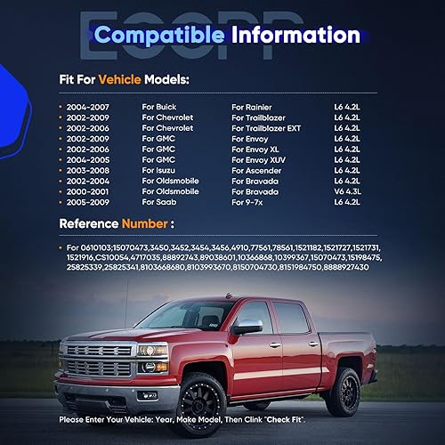 Miniatura 2 de ECCPP Compresor de CA 2002-2009 para Chevrolet Trailblazer para GMC Envoy para Saab 9-7x para Oldsmobile Bravada 4.2L Compresor de aire