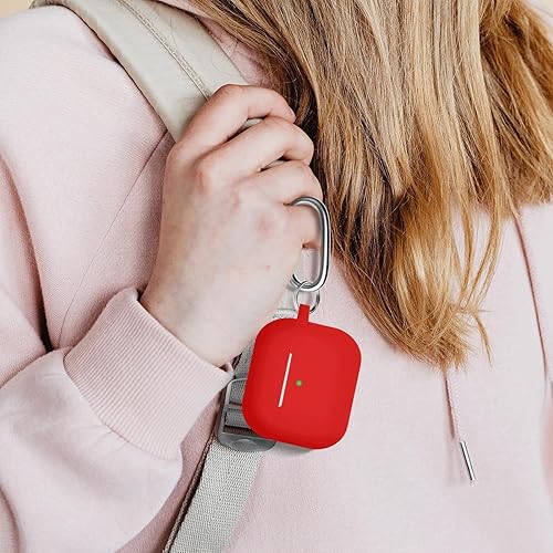 Vista 54 de Funda compatible con AirPods de tercera generación, accesorios de protección de silicona con llavero y kit de limpiador para mujeres y hombres, LED
