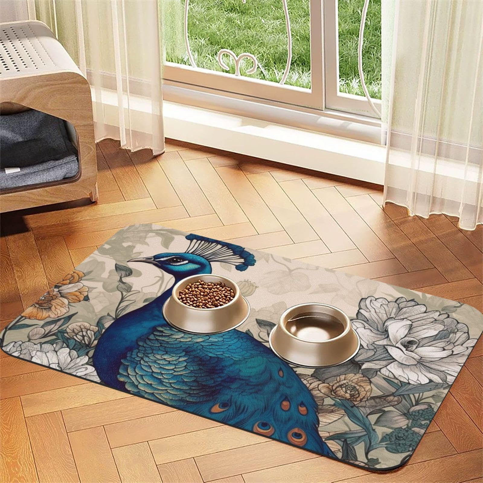 Tapis de nourriture antidérapant et super absorbant pour le repas du chien