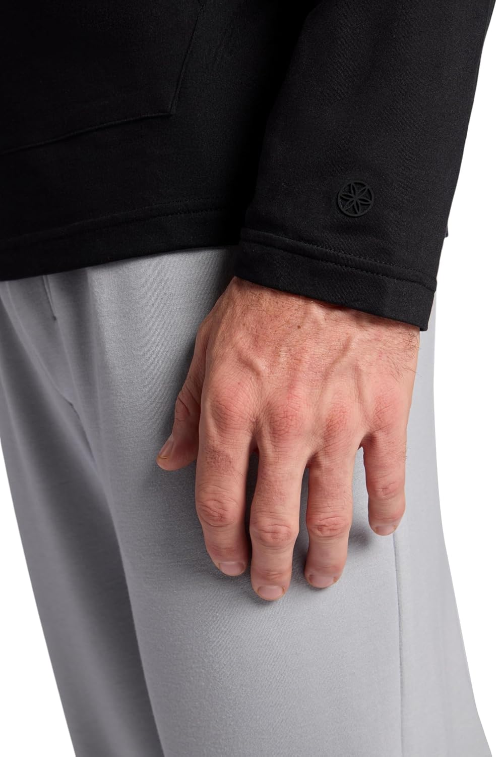 Gaiam mens Bliss Balance Long Sleeve Pullover Hoodie, Relaxed Fit, Stretch Midweight Material - Image 6