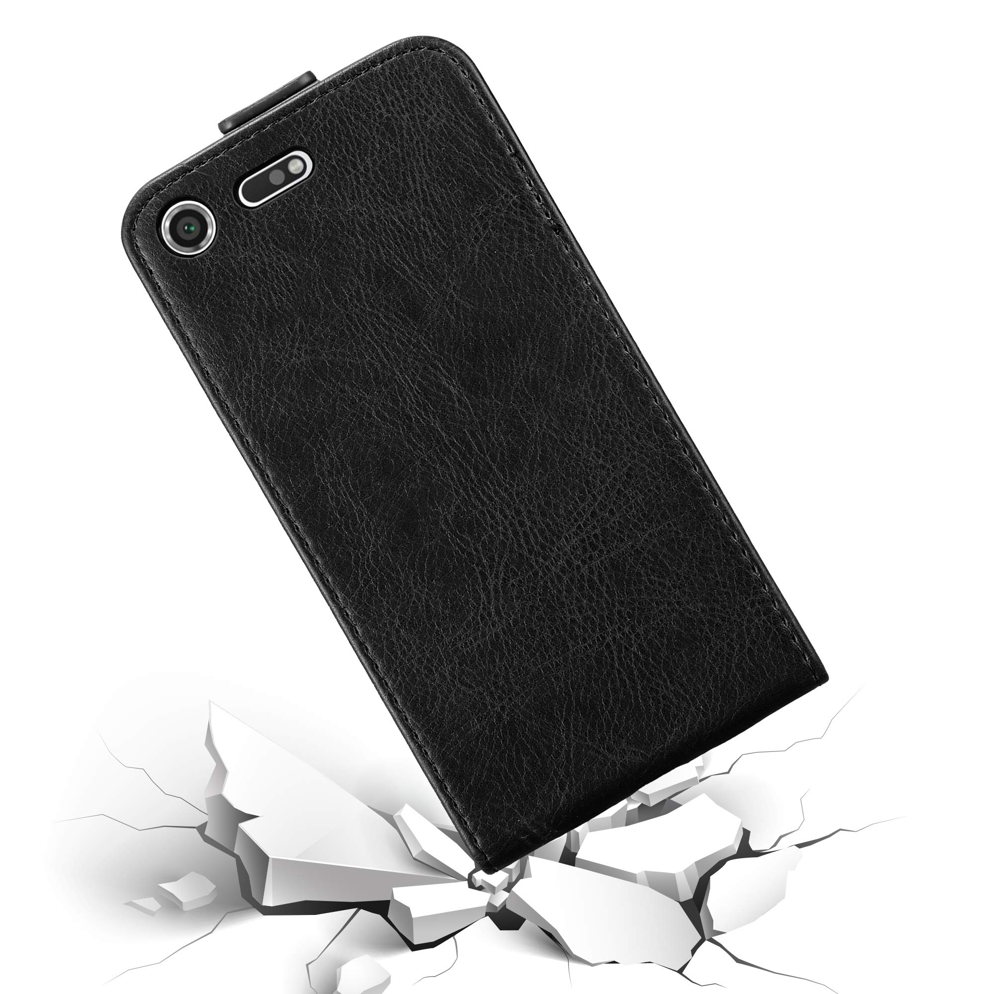 CADORABO Custodia Con Chiusura Magnetica, Funzione Stand E Tasca Per Le Carte Cover Per Xperia Z5 Azzurro Scuro Nero 77214880