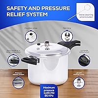 Vista 4 de Universal Olla a presión antioxidante de 6.3 cuartos de galón / 6 litros, olla a presión de aluminio para 7 porciones, distribución uniforme