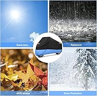 Vista 7 de Nilight Motorcycle Cover All Season Universal Oxford Fabric with Lock-Hole Waterproof Durable UV with Storage Bag & Protective Reflective Strip Fits