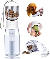 Vista 11 de Botella de agua para perros con contenedor de comida, dispensador de agua portátil para mascotas para caminar al aire libre, senderismo, viaje