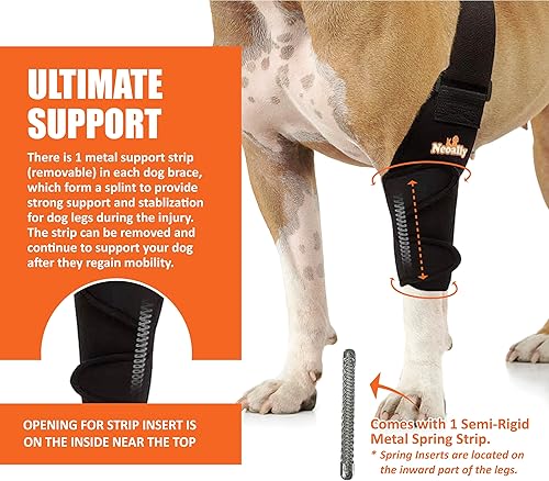 Miniatura 10 de NeoAlly Almohadillas protectoras para coderas de perro para codo canino y hombro, higroma de codo, displasia, osteoartritis, callos de codo, úlceras