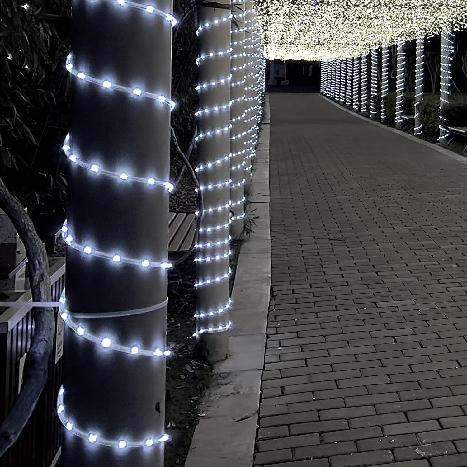 Wolketon Tubo Luminoso A LED. Tubo Luminoso A LED Per Interni Ed Esterni Per Giardino Natale Matrimonio Festa Soggiorno Striscia Luminosa A Led Ip65 Multicolore 20m 91844977