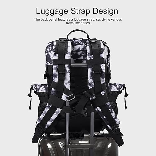 Miniatura 127 de LHI Military Tactical Backpack for Men Molle Daypack 45L Army 3 Days Assault Pack Bag Large Rucksack With Bottle Holder(12*20*12)