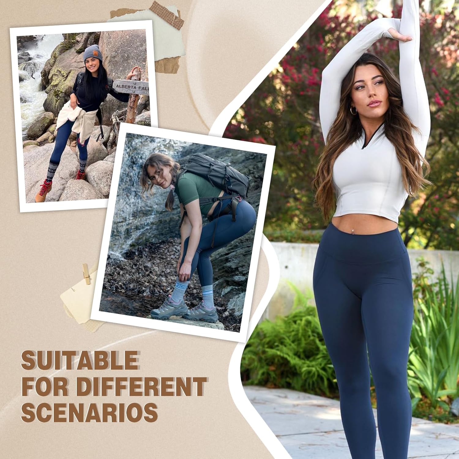 iaoja High Waisted Leggings for Women with Pockets – Tummy Control Soft Workout Running Yoga Printed Pants