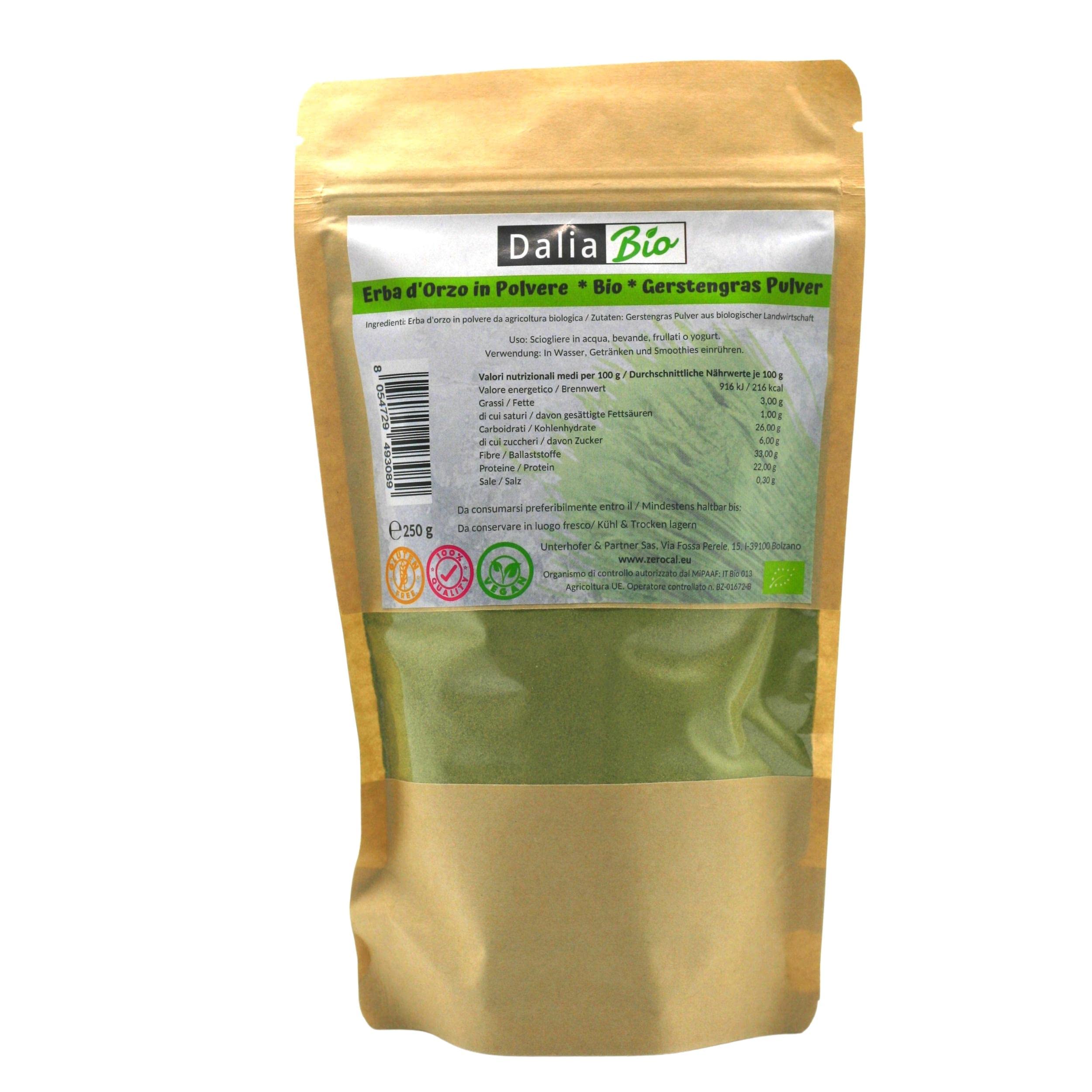 Dalia Erba d'Orzo Bio in Polvere 250g - Superfood Vegan
