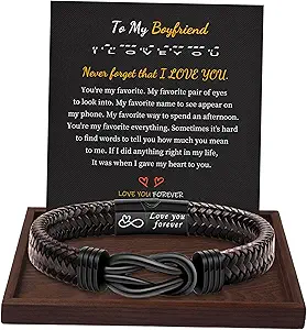 Inspirational Gifts for Men Morse Code Bracelets Mens Bracelets Graduation Gifts for Him Fathers Day Adjustable Leather Bracelet Motivational Birthday Annivesary Jewelry Stocking Stuffers for Men