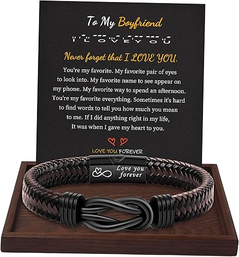 Inspirational Gifts for Men Morse Code Bracelets Mens Bracelets Graduation Gifts for Him Fathers Day Adjustable Leather Bracelet Motivational Birthday Annivesary Jewelry Stocking Stuffers for Men