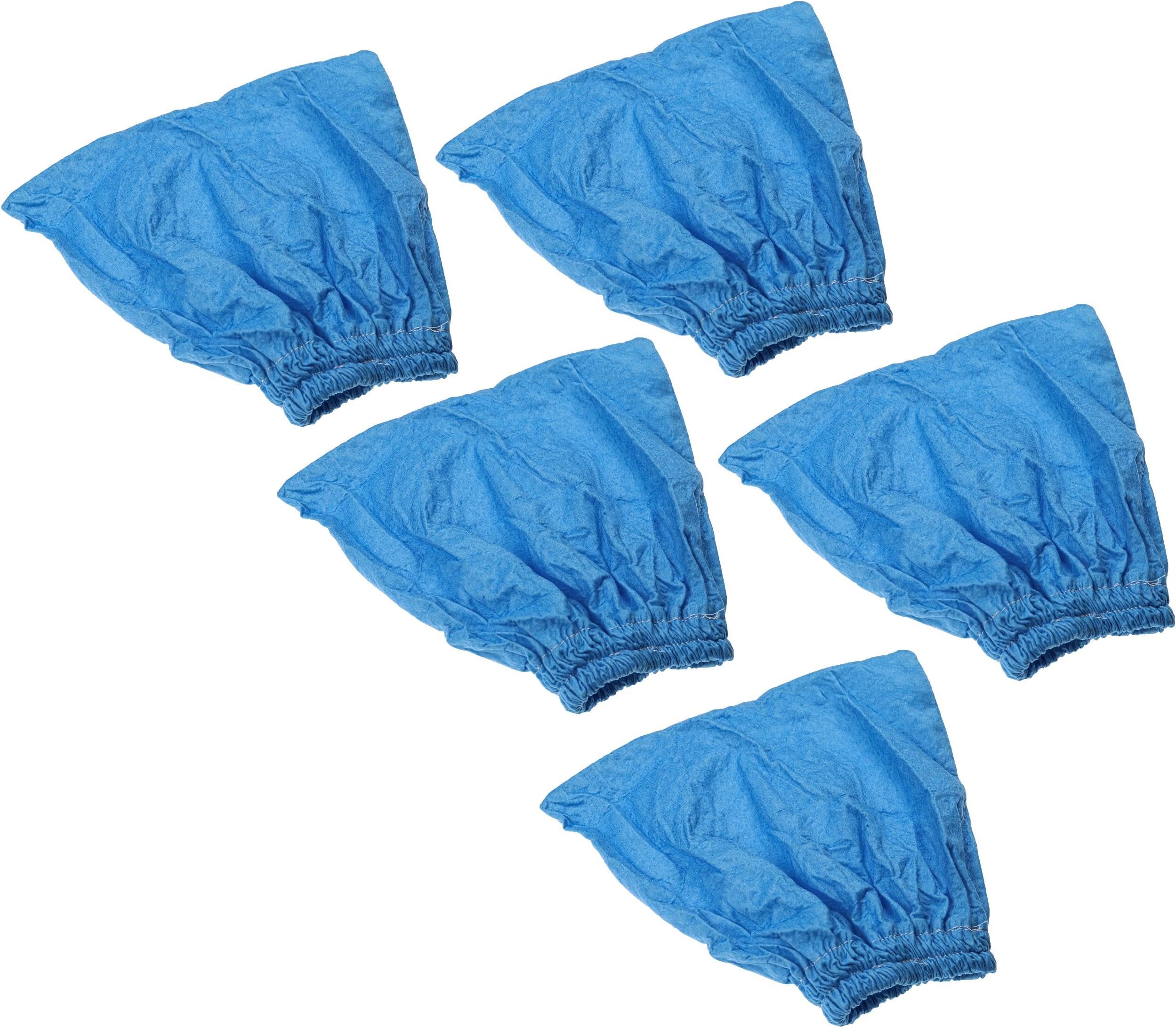 vhbwvhbw 5x Textile Filter compatible with Lidl/Parkside PWD 20 A1 - IAN 373293 Vacuum Cleaner, Wet/Dry Vacuum Cleaner - Textile Bag, Washable, Blue