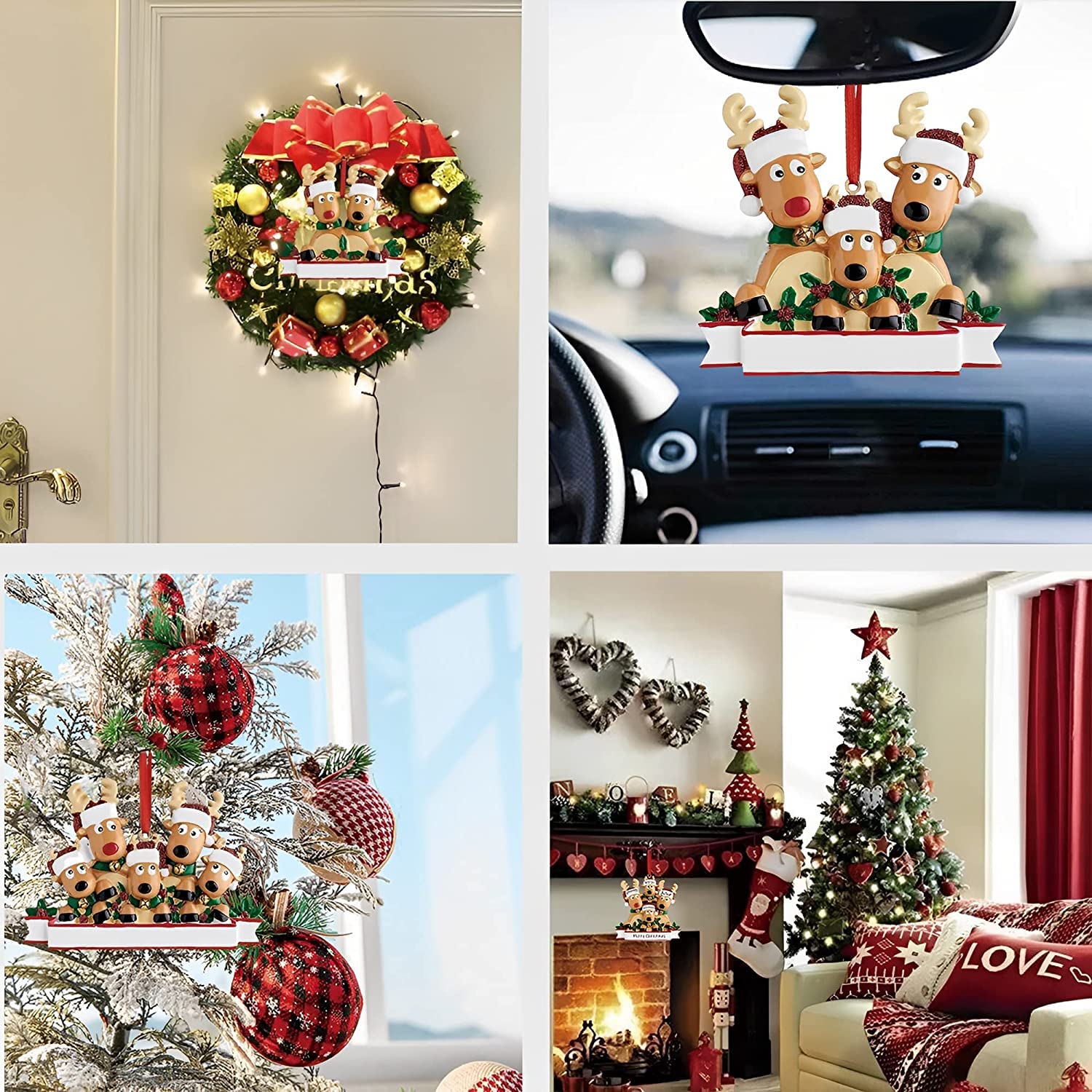 QLEUIFT 200 stuks Kerstmis van hout in de vorm van een
