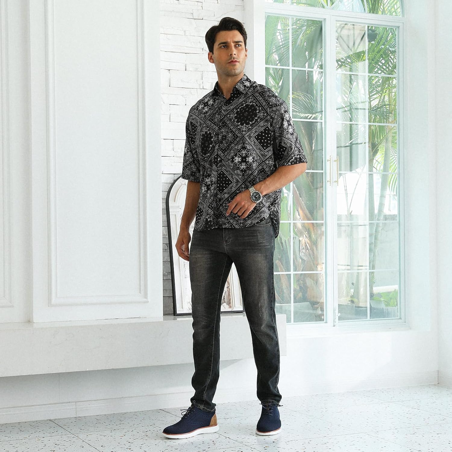 Mens Casual Dress Shoes Business Casual Sneakers Comfortable Dress Tennis Shoes for Men Lightweight Breathable Men's Oxfords - Image 5