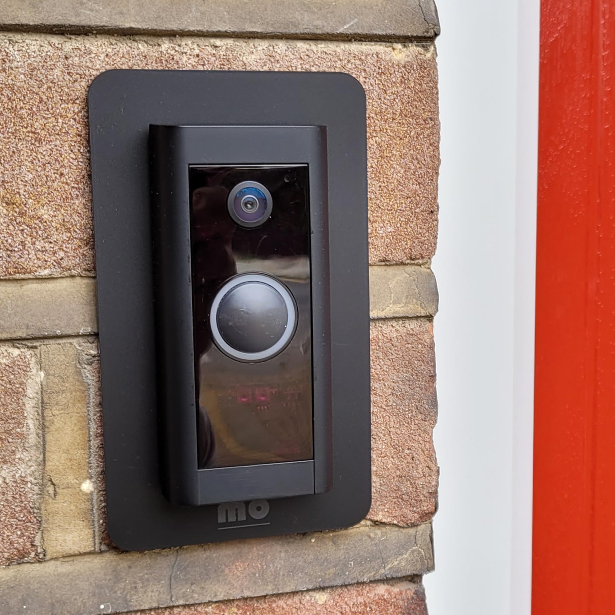 Piastra da parete per plastica Perspex compatibile con RingWired Video Doorbell | Videocitofono cablato | resistente con finitura opaca ad anello