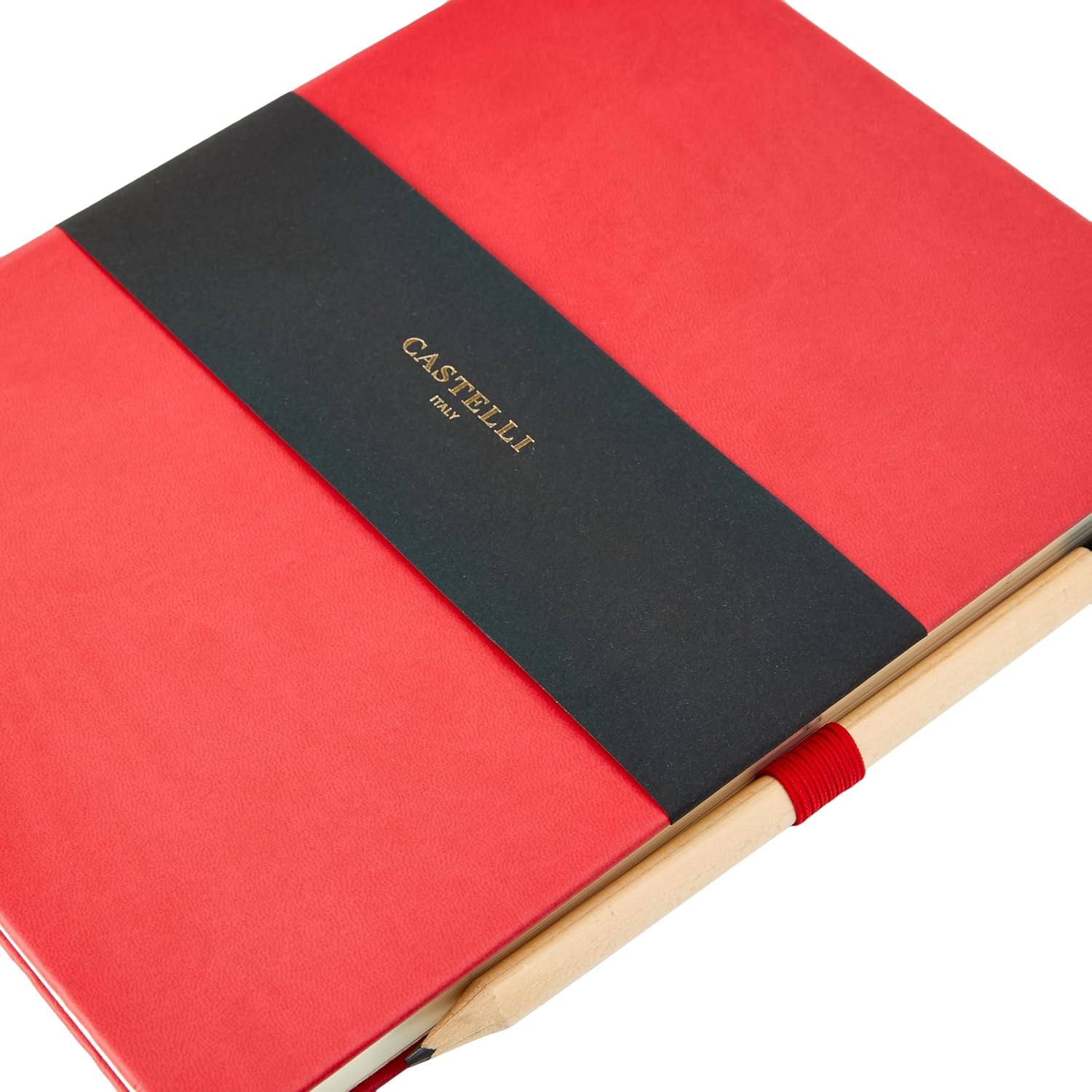 Castelli RQ27/25-757 Large Lined Ruled Tucson Notebook - Coral Red