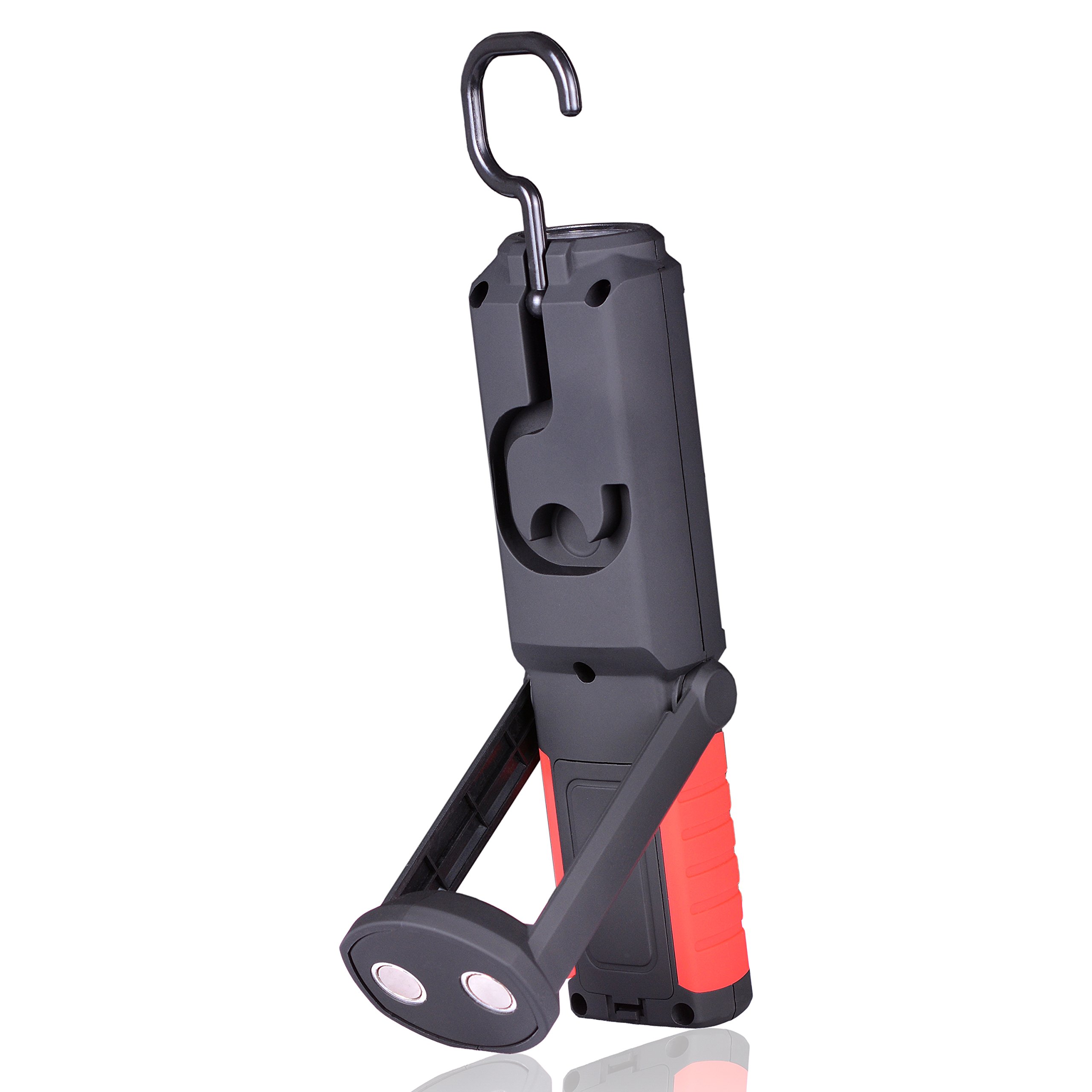 Wolfteeth 36+5 LED Luce di Campeggio, Mani-libere Garage Luce Lavoro Torcia Elettrica Lampada per Auto, Evento, Officina con Regolazione Stand, Gancio Appeso e Base Magnetica