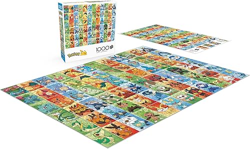 Miniatura 4 de Buffalo Games - Pokémon - Cuadrados de los primeros socios - Rompecabezas de 1000 piezas para adultos, rompecabezas desafiante perfecto para noches