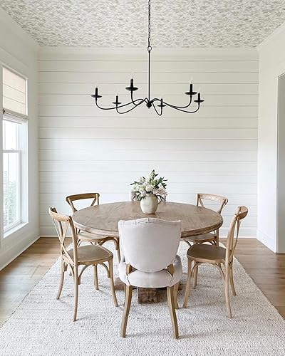 Miniatura 7 de S & L Homes Alfombra de algodón de yute tejida a mano natural para sala de estar, decoración rústica vintage bohemia (10 x 13 pies, natural)