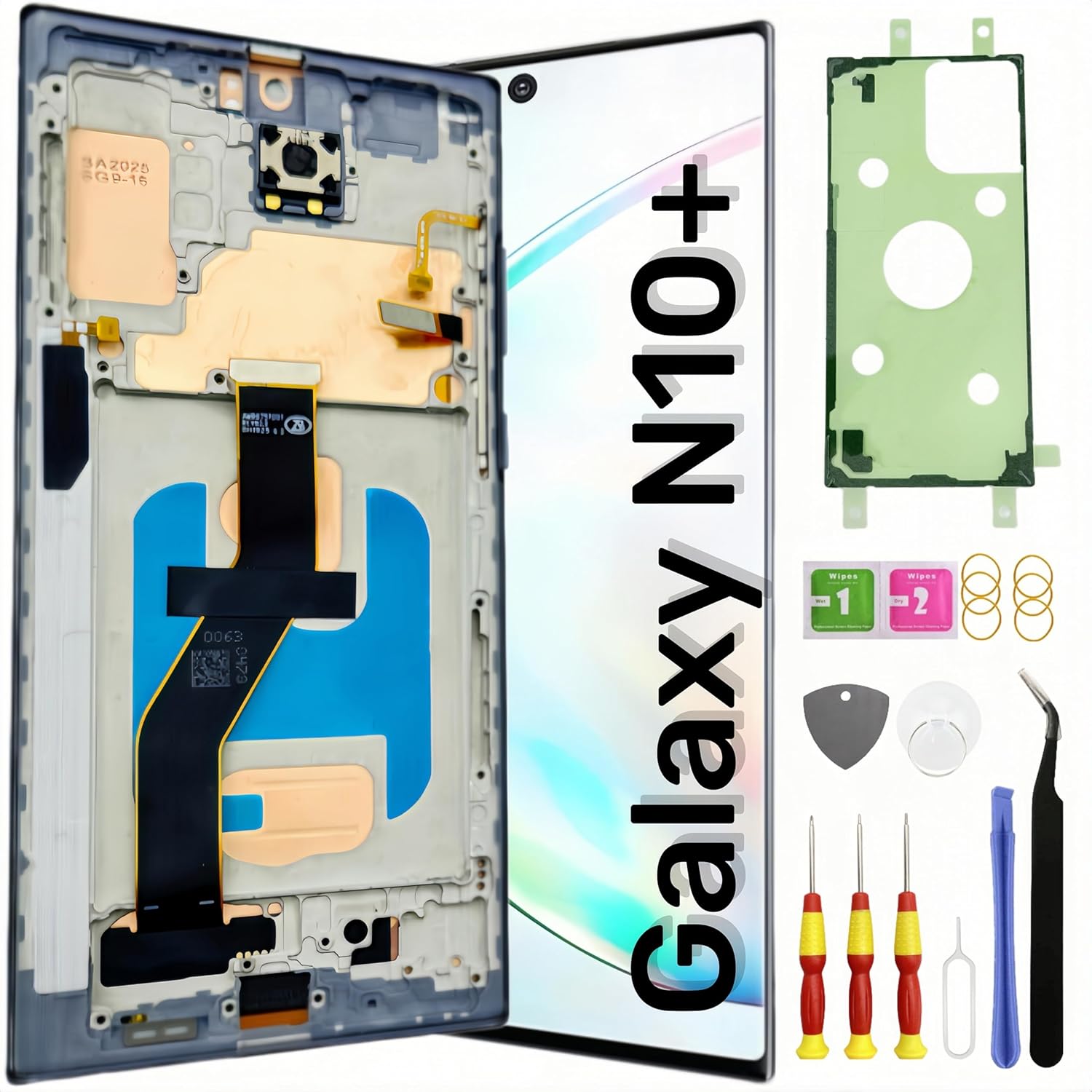 TFT Galaxy Note 10 Plus Screen Replacement for Samsung Galaxy Note10 Plus LCD Screen Touch Digitizer Display Pantalla with Thin Frame Tool kit 4G N975F 5G N976U(no fingerprint) (TFT Black)