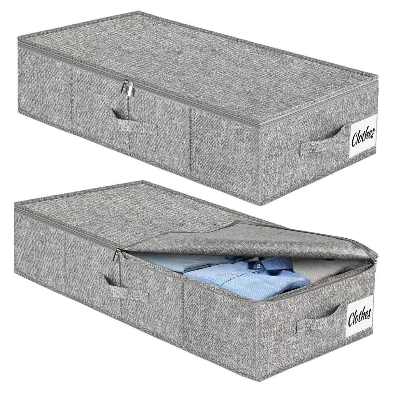 Organizadores De Almacenamiento Para Debajo De La Cama 2 Piezas Organizador | Fundas Plegables para Debajo de la Cama Para Mantas Ropa Edredones Suéteres Almohad