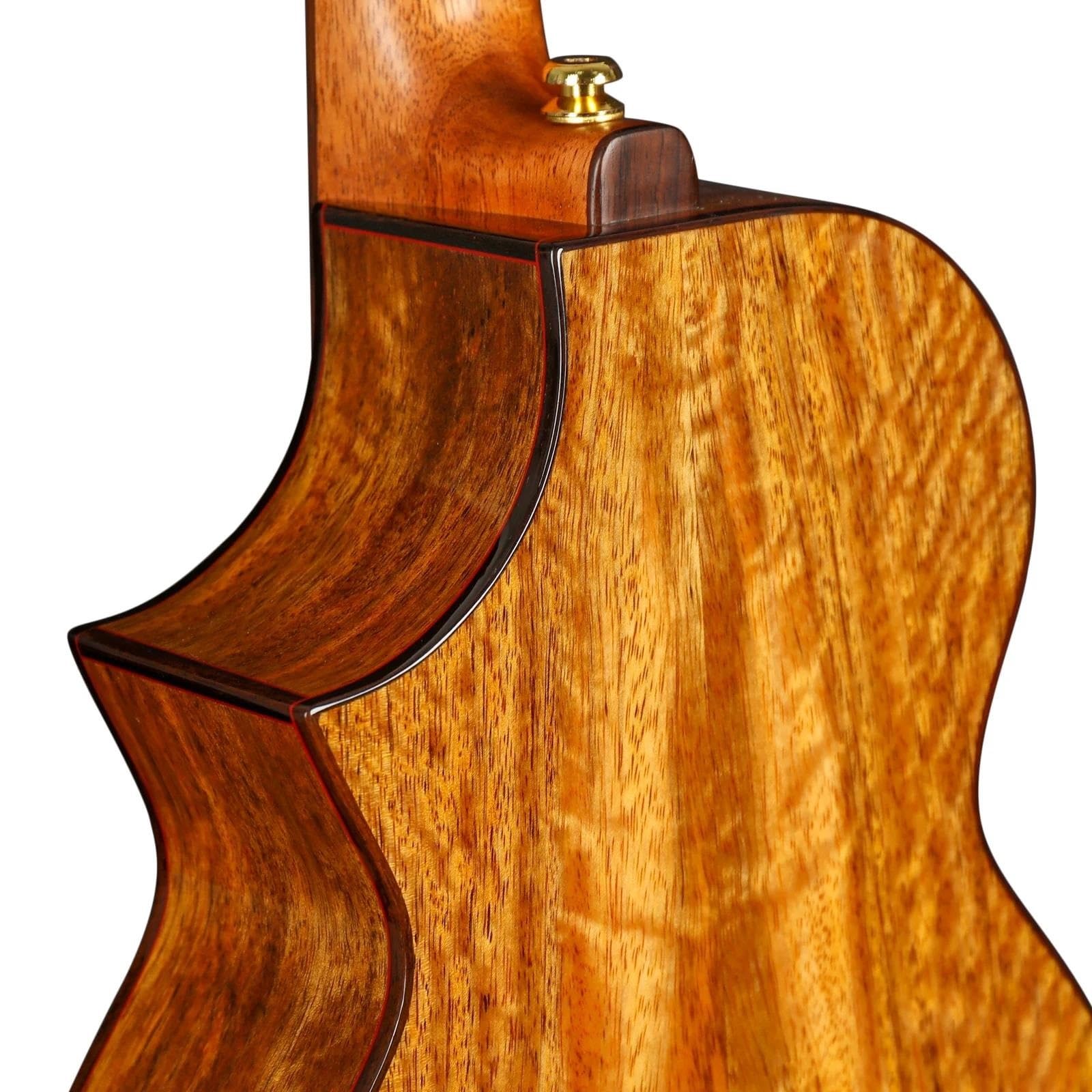 Ukulele Concert/Tenor Ukulele Solid Mango Wood High Gloss Finish With Gig Bag Strap Electric Ukulele(A,23inch)