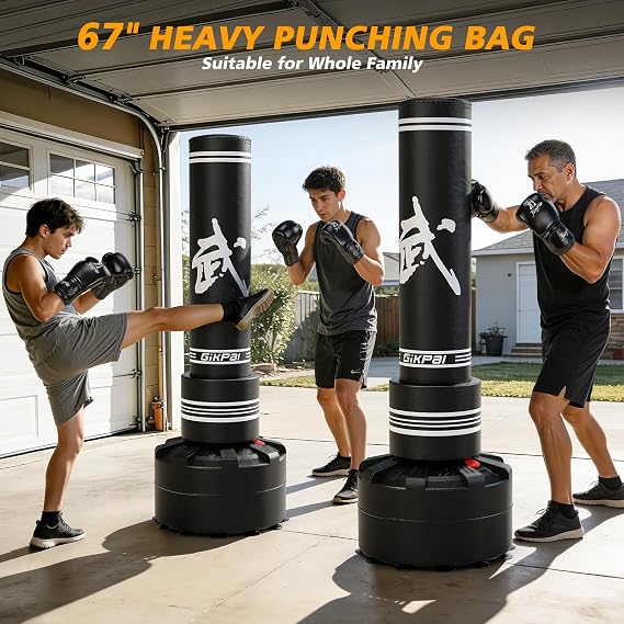 GIKPAL Freestanding Punching Bag for Adults, Heavy Boxing Bag with Stand