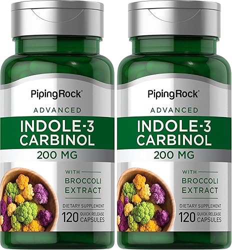 Miniatura 7 de Piping Rock Indole 3 Carbinol | 200mg | 120 Cápsulas | I3C con extracto de brócoli | Suplemento sin OMG, sin gluten